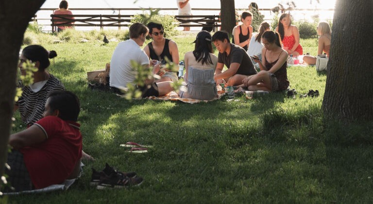 people taking a picnic in kansas city